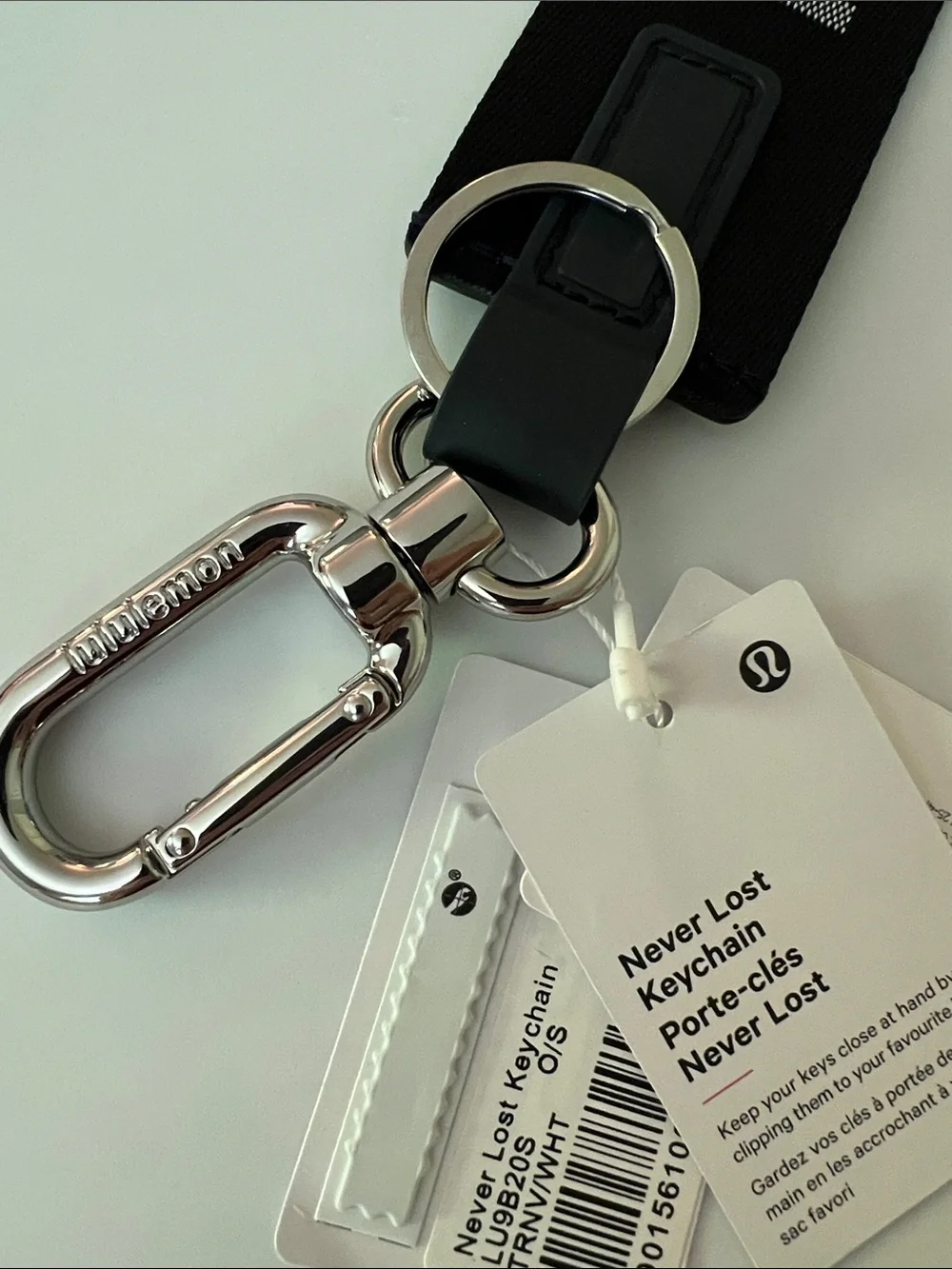 Lululemon True Navy Never Lost Keychain NWT